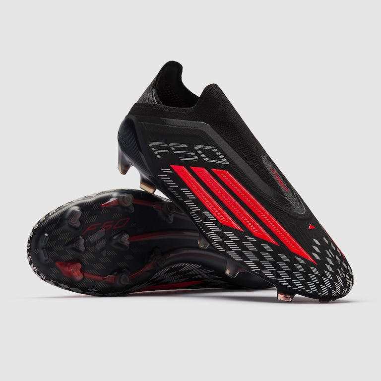 adidas F50 Elite Laceless FG - Black Red