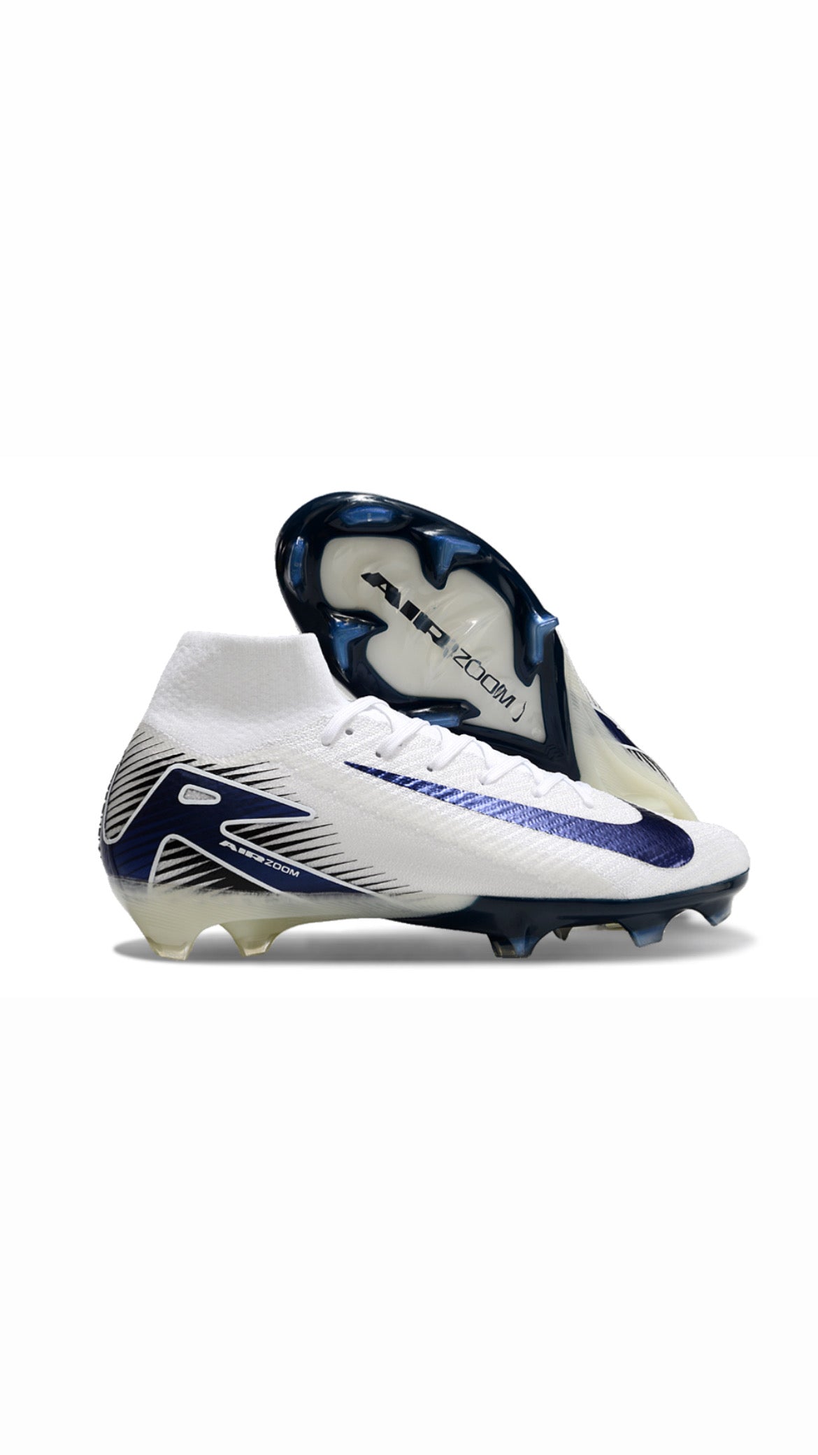 Nike Air Zoom Mercurial Superfly 16 Elite  FG - White Navy