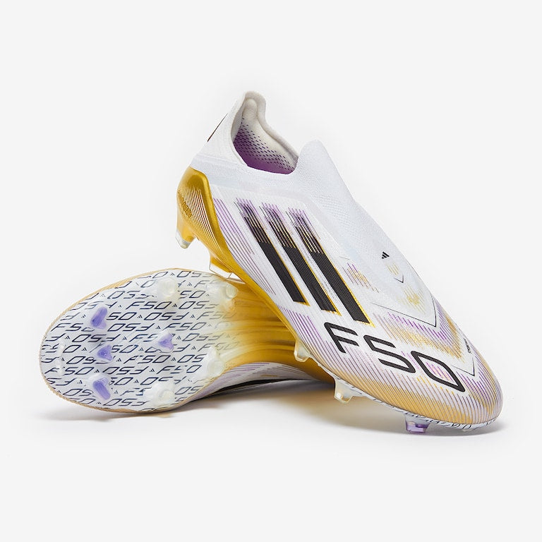 adidas F50 Elite Laceless FG - White Gold