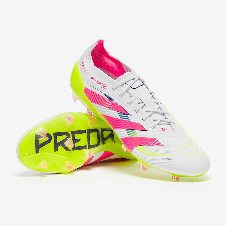 ADIDAS PREDATOR ELITE LACES FG - White Pink Volt