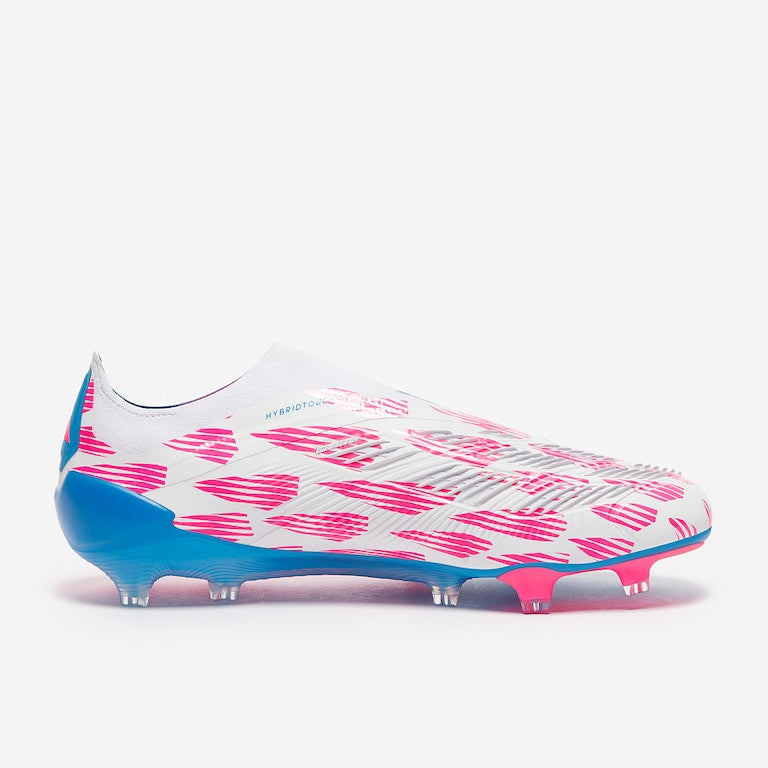 ADIDAS PREDATOR Laceless ELITE FG - White Pink Blue