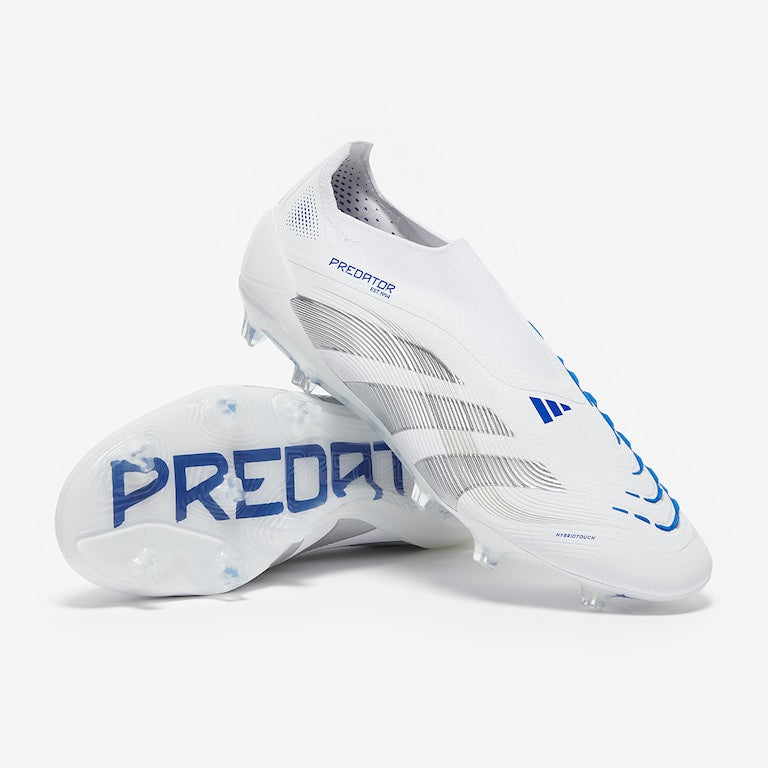 ADIDAS PREDATOR ELITE Laceless FG - White Blue