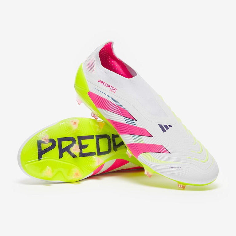 ADIDAS PREDATOR ELITE Laceless FG - White Pink