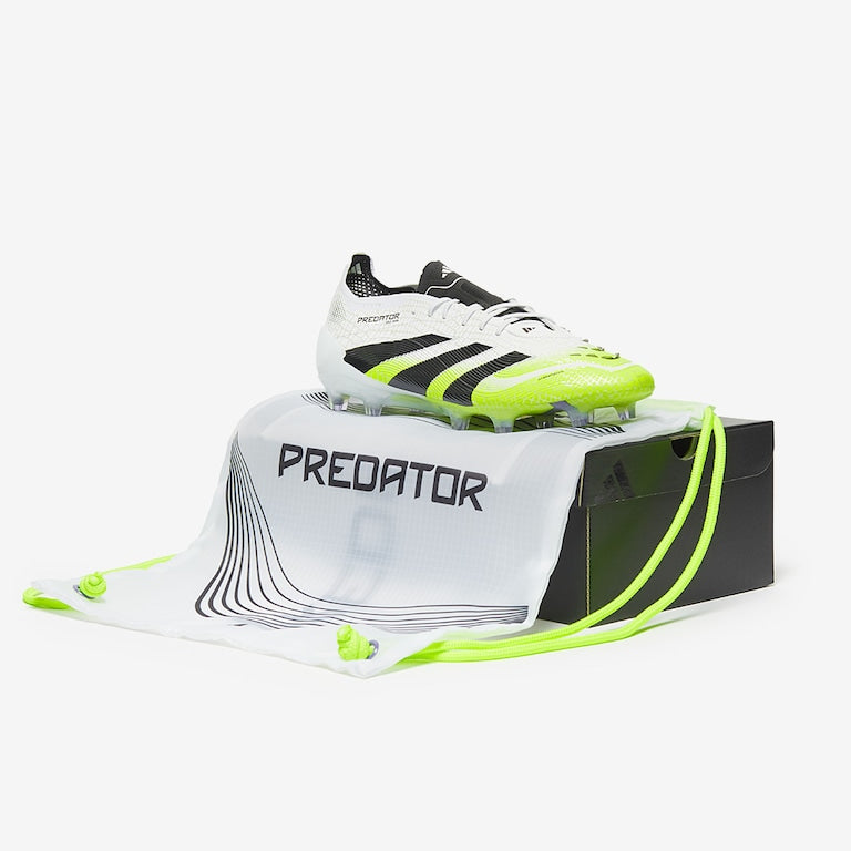 ADIDAS PREDATOR ELITE LACES FG - White Volt Black
