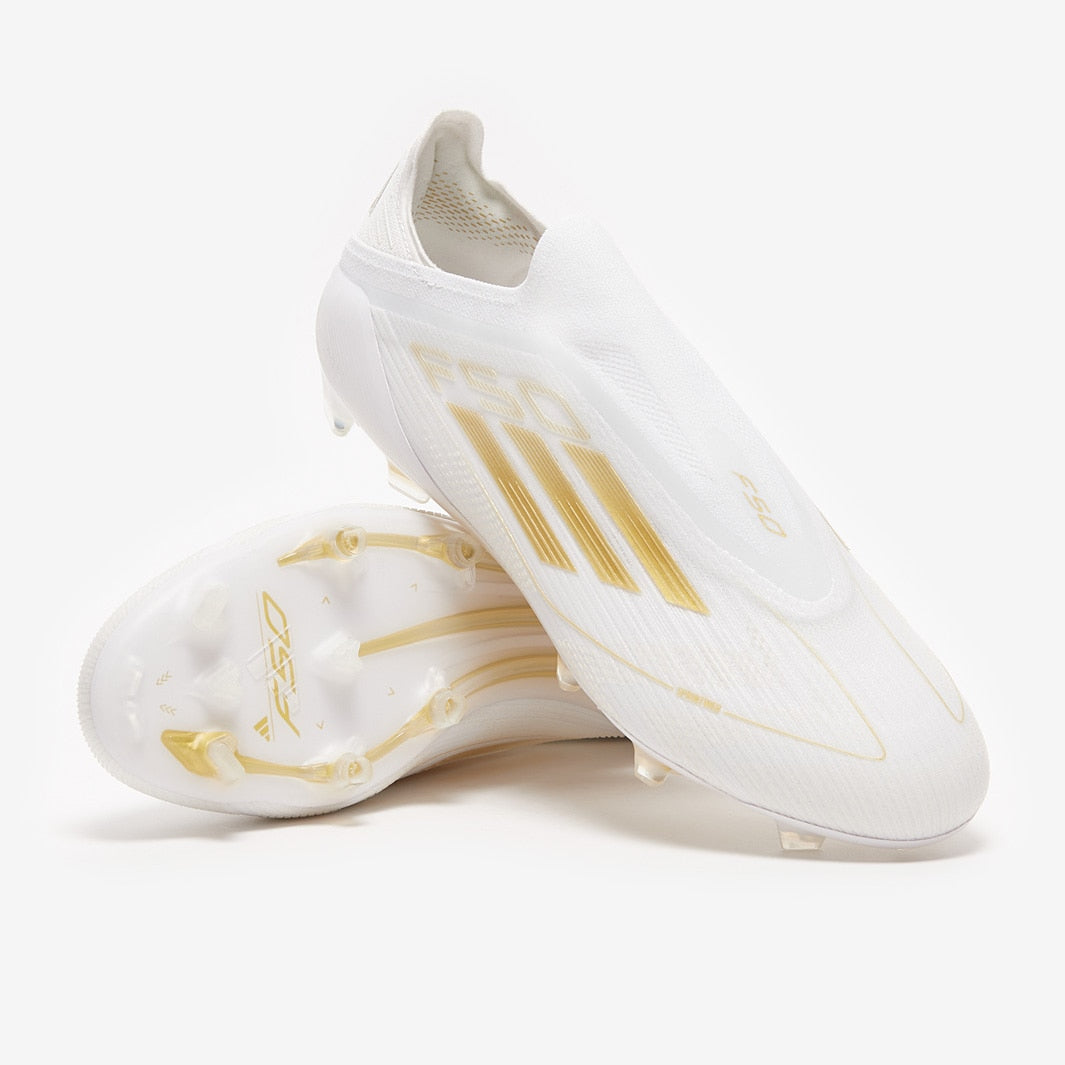 adidas F50 Laceless Elite FG - White Gold