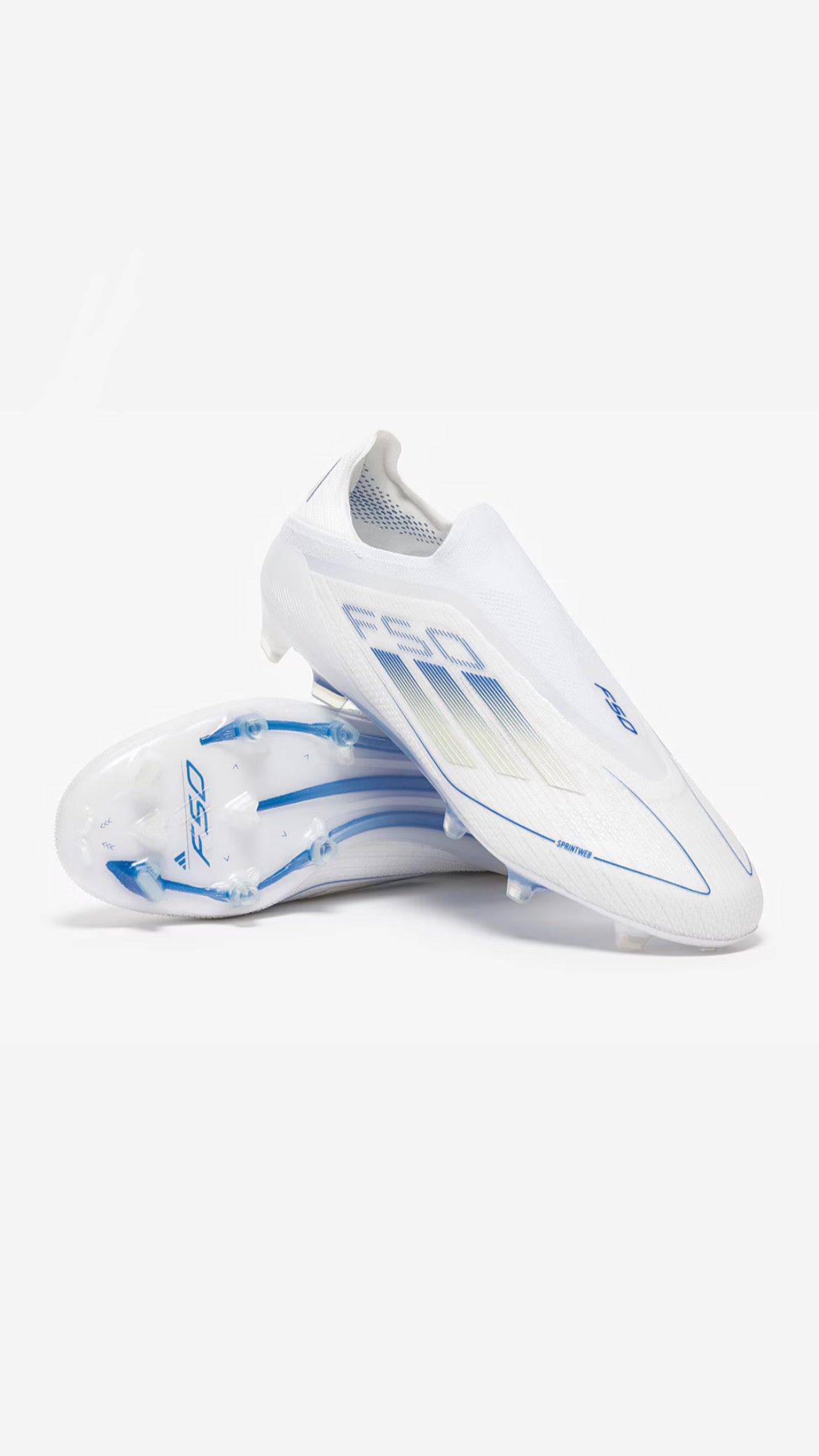 adidas F50 Elite FG lacless - White Blue